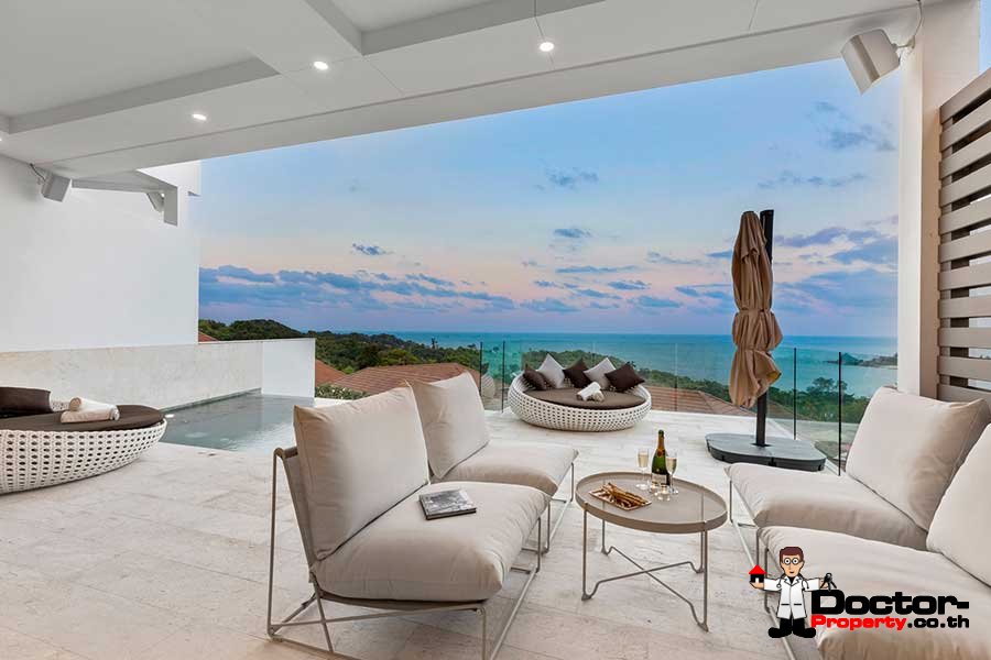 New 4 Bedroom Villa with Sea View - Choeng Mon - Koh Samui - for sale